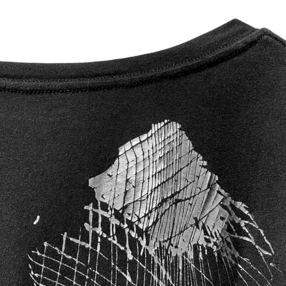 Kenneth Cole T-shirt Size 1X Womens Short Sleeve Graphic Tee Silver Angel Wings - Picture 8 of 8